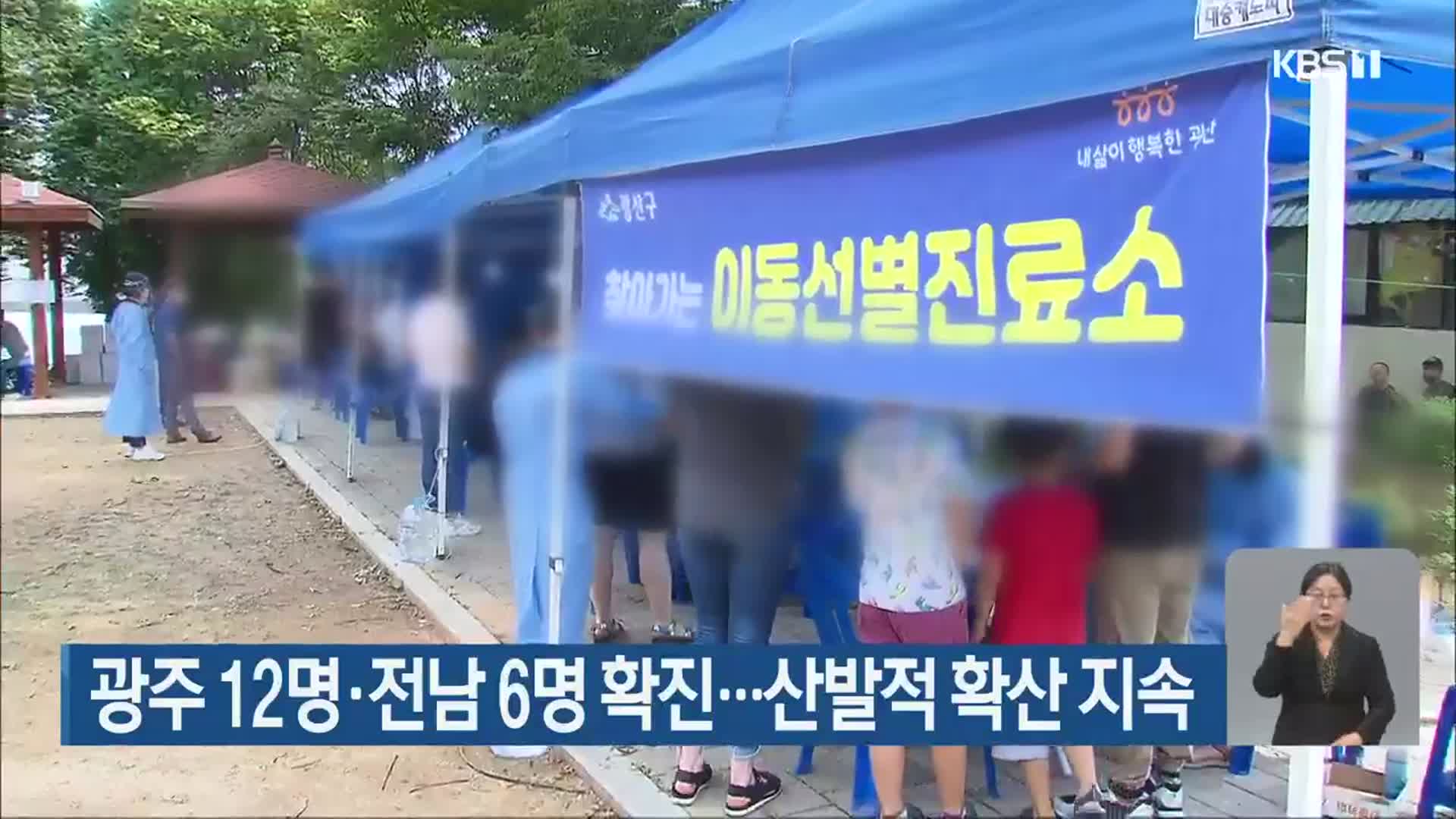 광주 12명·전남 6명 확진…산발적 확산 지속