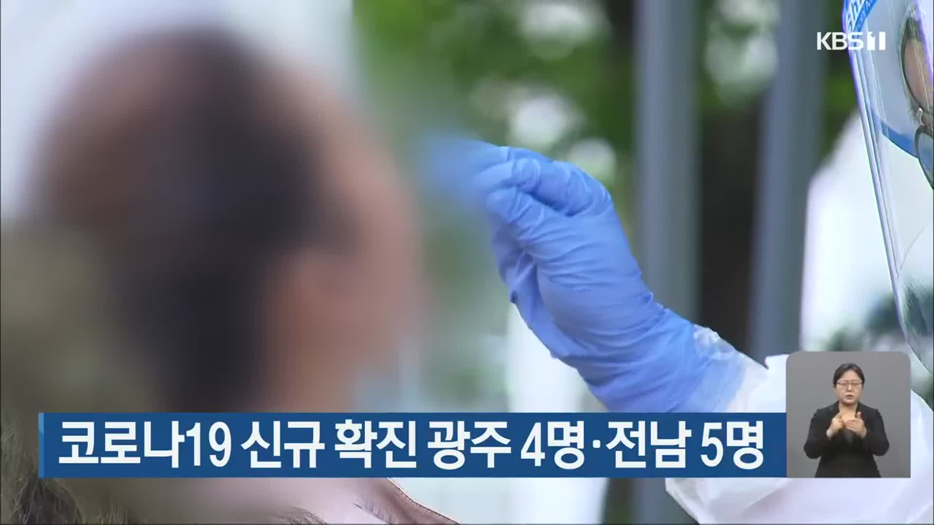 코로나19 신규 확진 광주 4명·전남 5명
