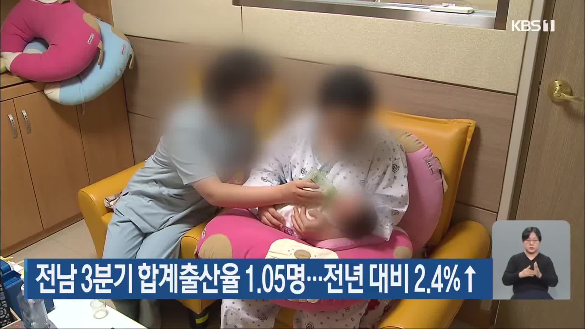 전남 3분기 합계출산율 1.05명…전년 대비 2.4% ↑