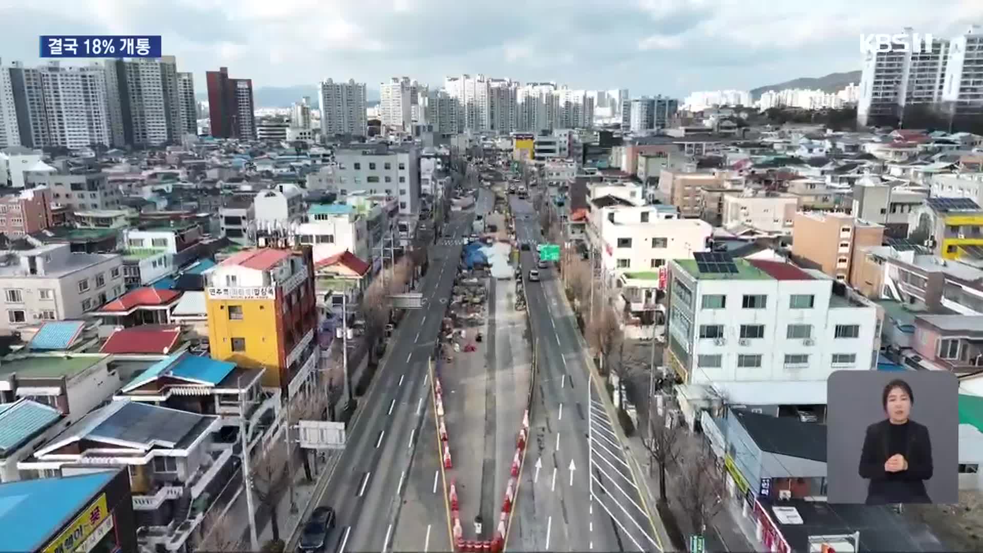 연말까지 다 포장한다더니…결국 18% 개통