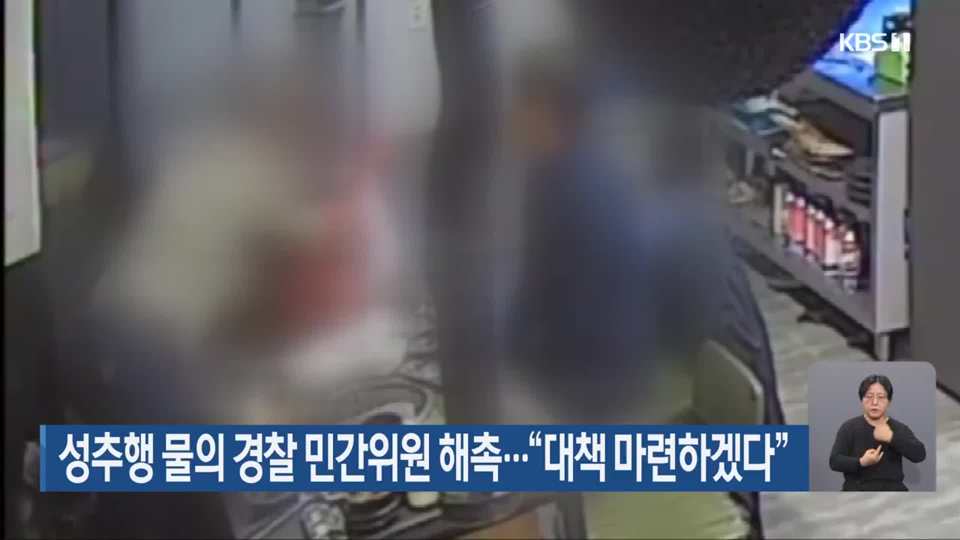 성추행 물의 경찰 민간위원 해촉…“대책 마련하겠다”