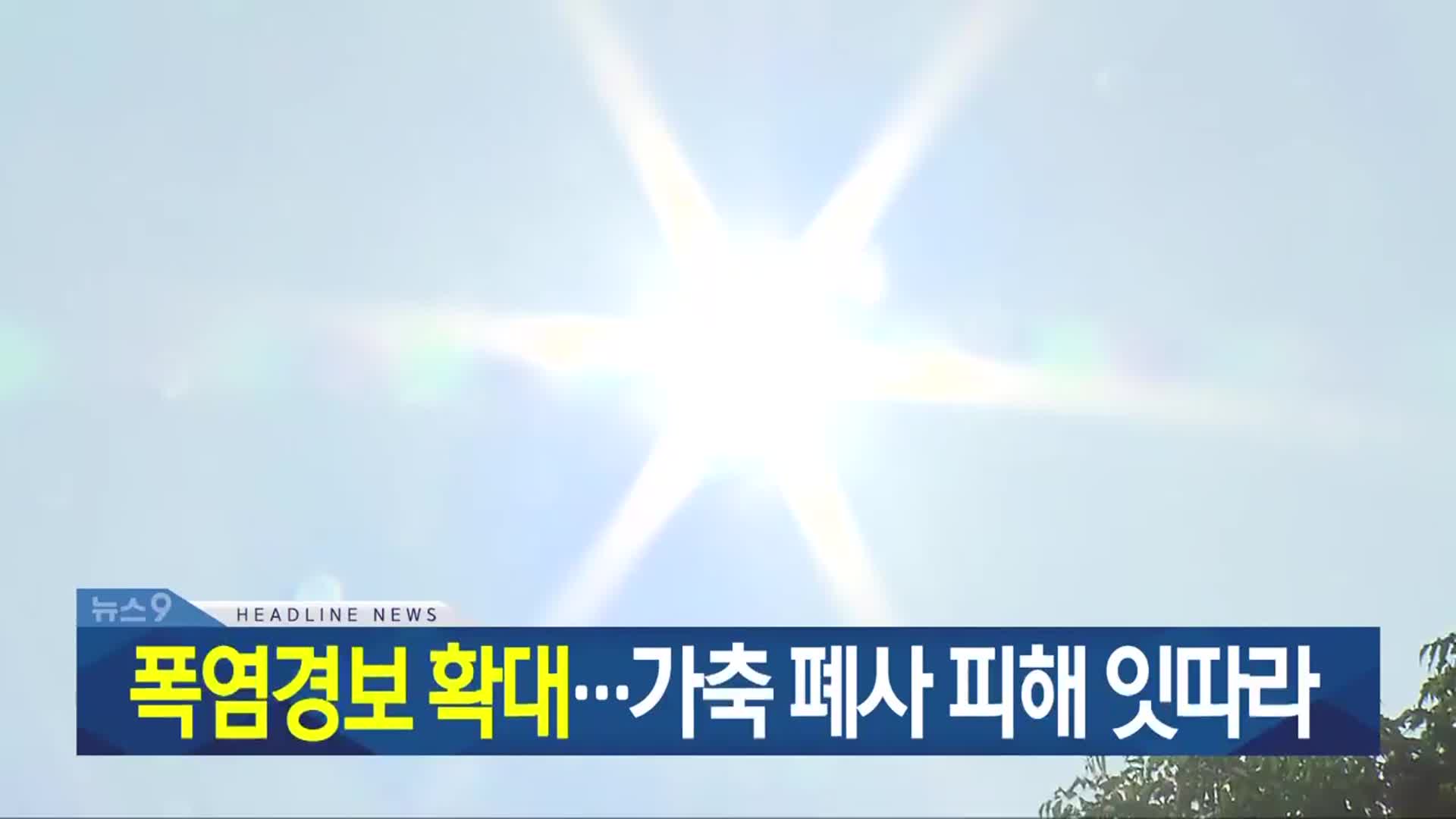 [뉴스9 광주·전남 헤드라인]
