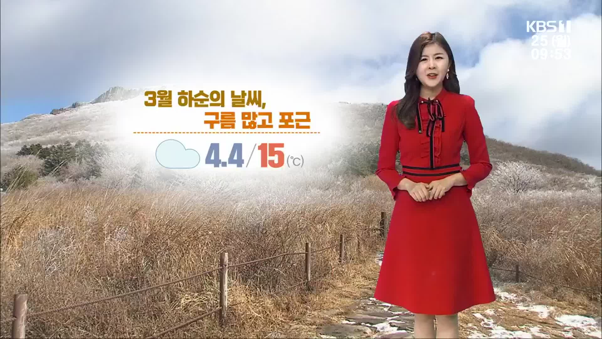 [날씨] 광주·전남 3월 하순의 기온…구름 많고 포근