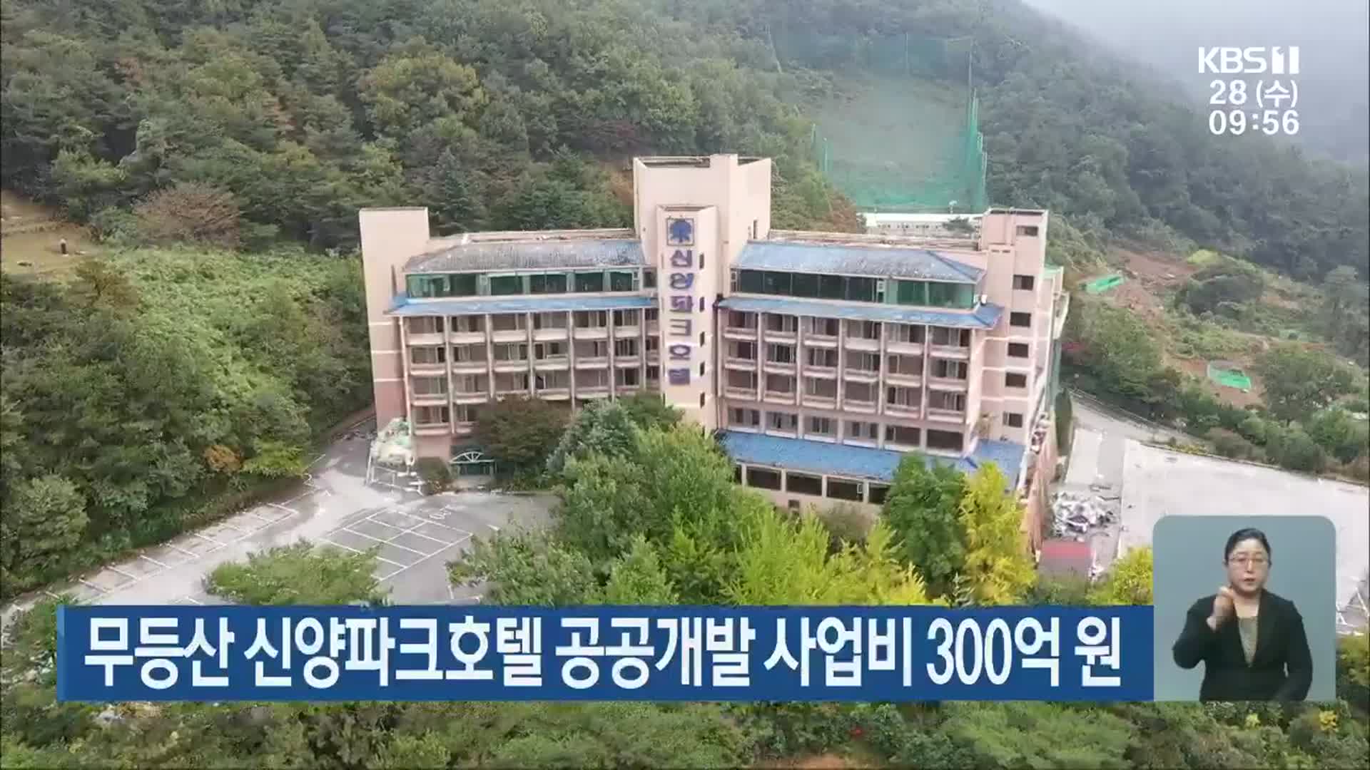 무등산 신양파크호텔 공공개발 사업비 300억 원