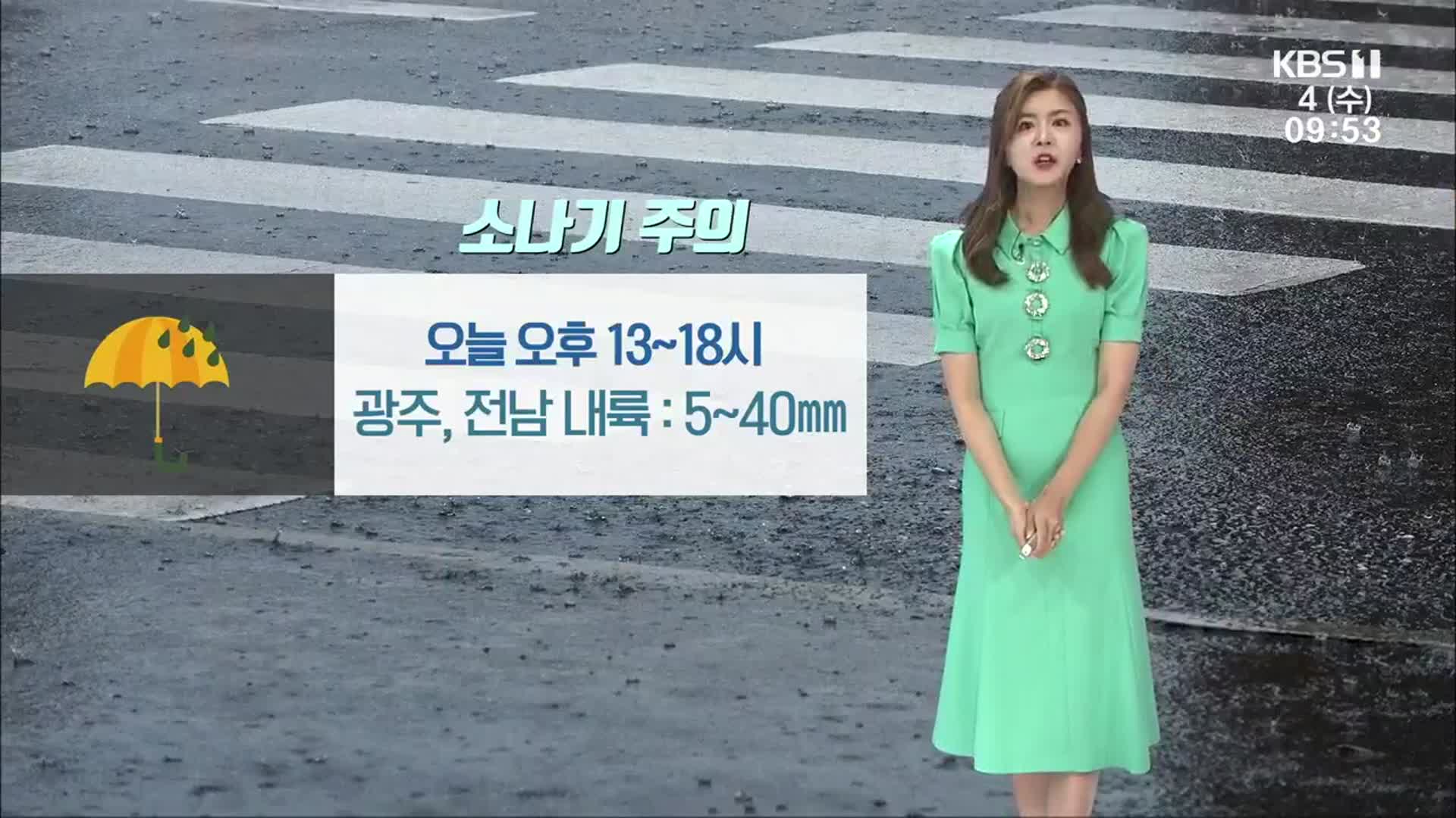 [날씨] 광주·전남 폭염특보 계속…한낮 34도 안팎 무더위