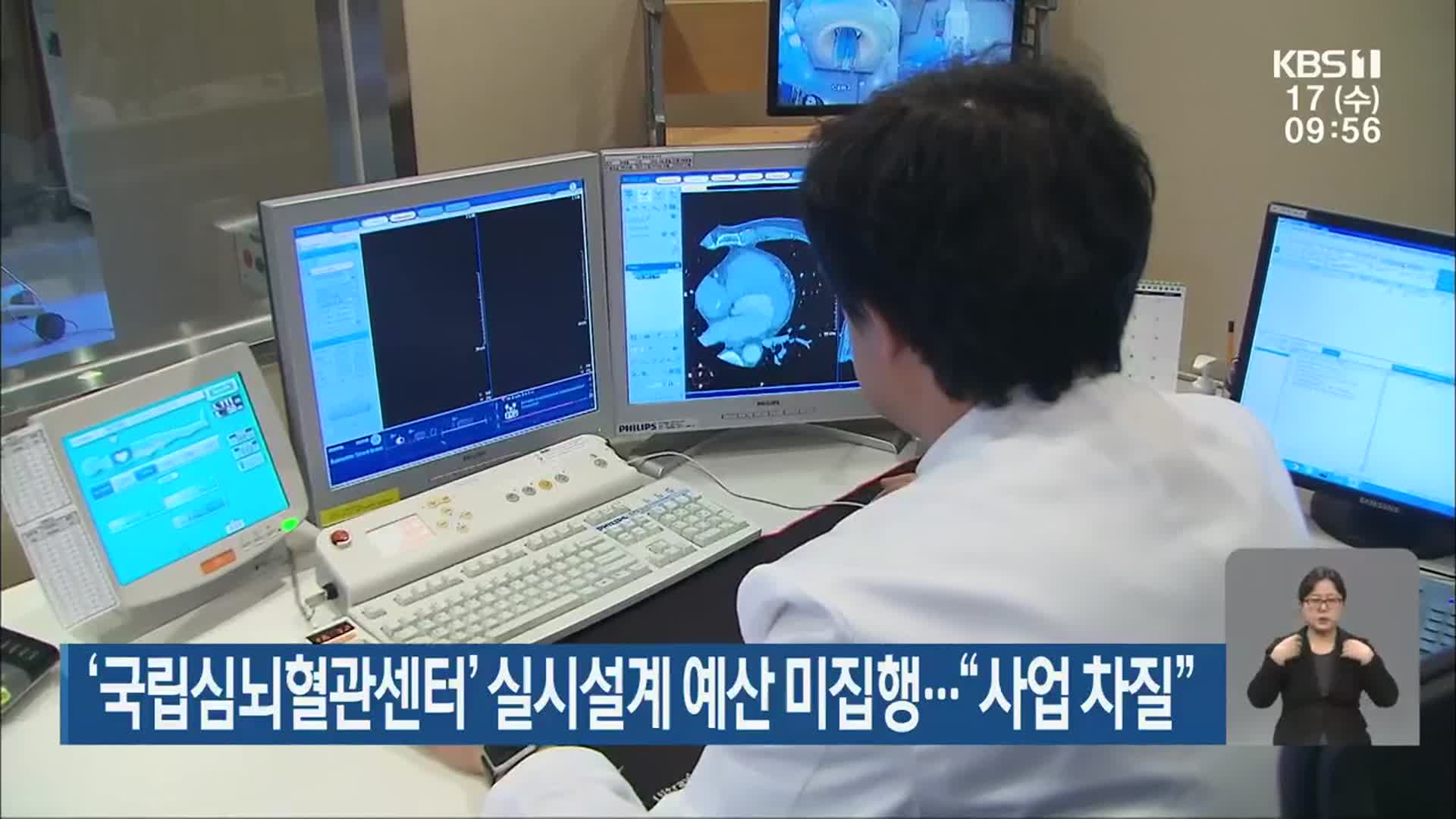 ‘국립심뇌혈관센터’ 실시설계 예산 미집행…“사업 차질”