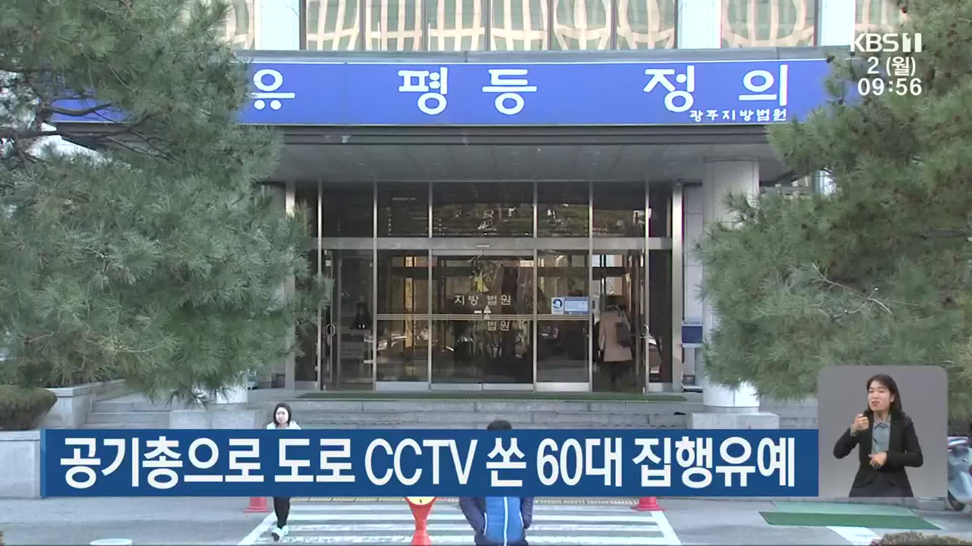 공기총으로 도로 CCTV 쏜 60대 집행유예