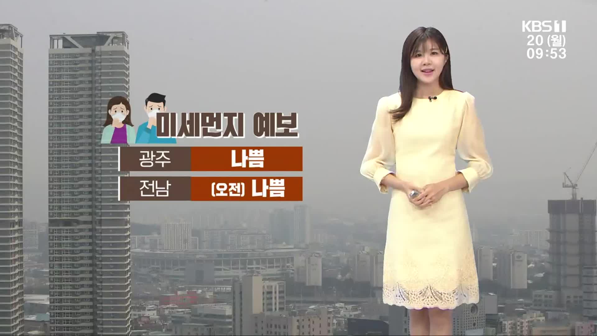 [날씨] 광주·전남 초미세먼지 ‘나쁨’…11개 시·군 건조주의보