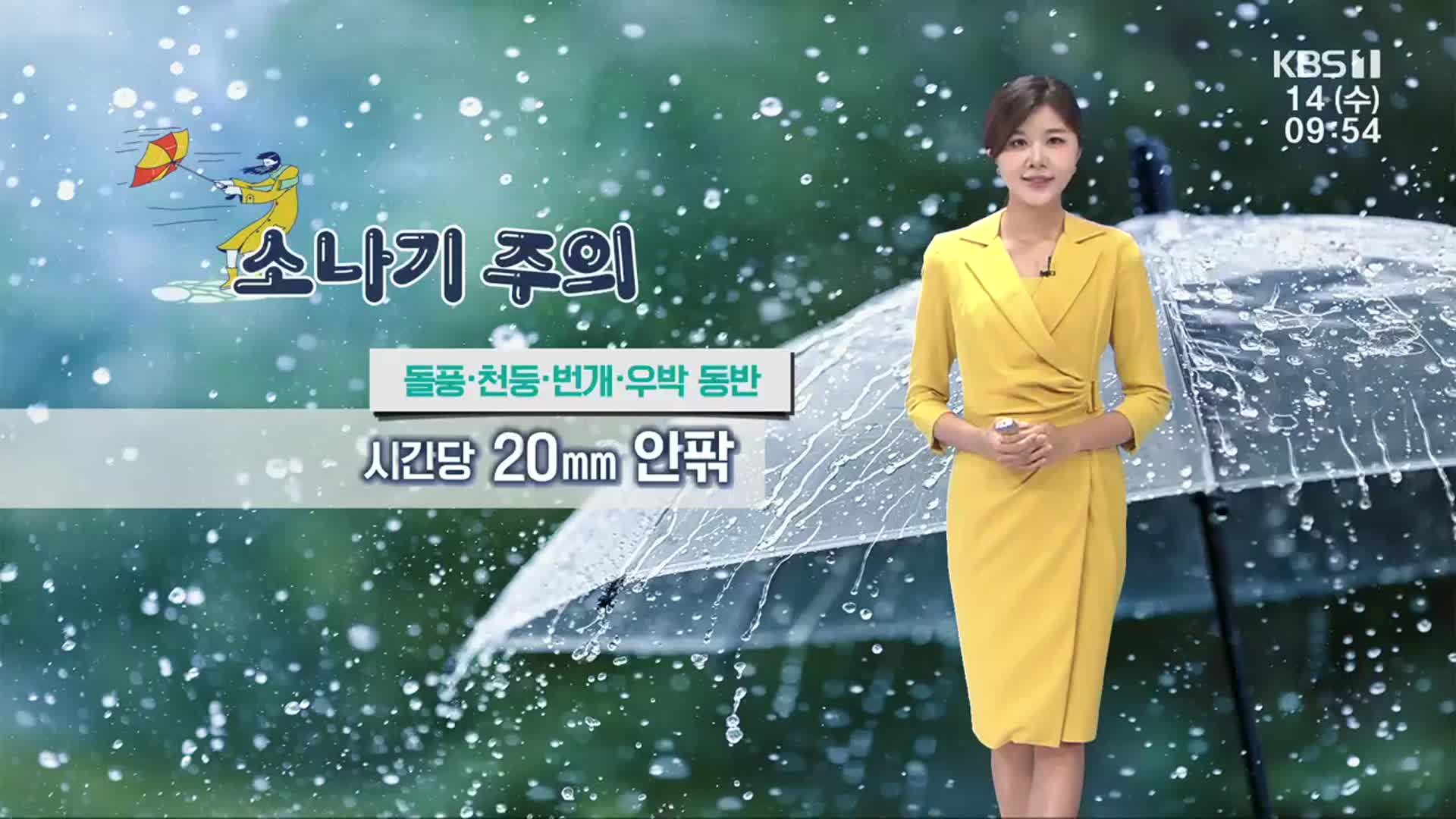 [날씨] 광주·전남 내륙 강한 소나기 주의…한낮 초여름 더위 계속