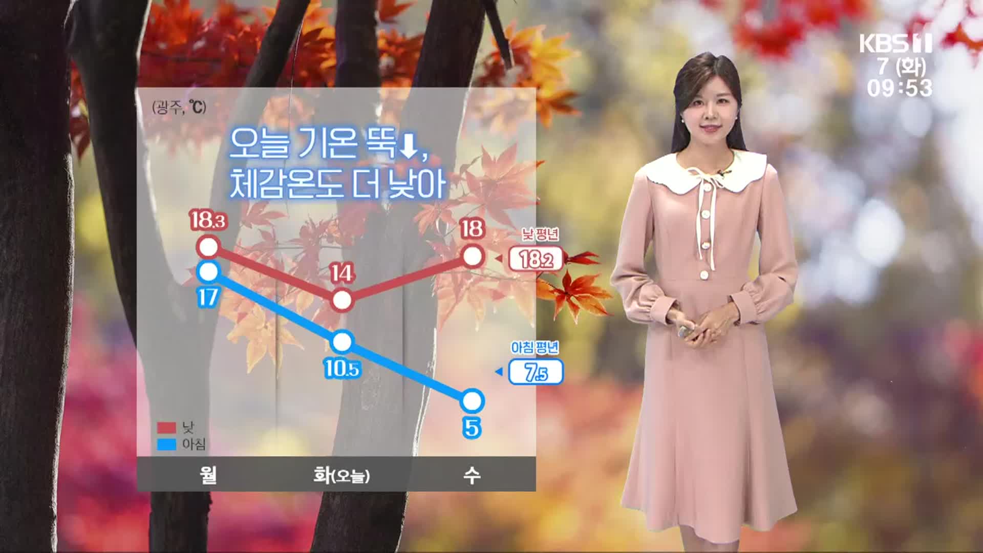 [날씨] 광주·전남 기온 뚝, 예년보다 추워…모레 곳곳 비