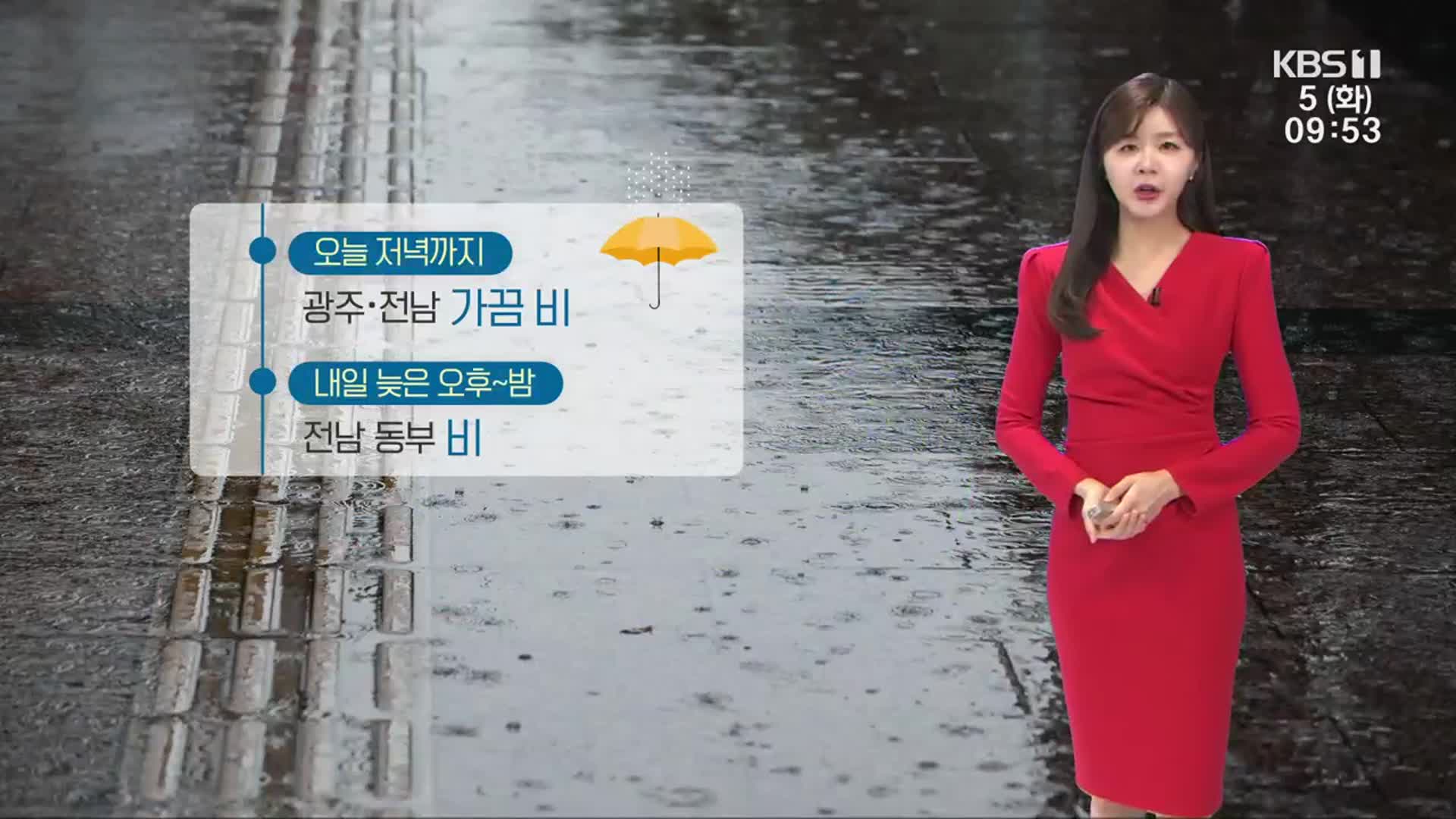 [날씨] 광주·전남 저녁까지 가끔 비…남해안 강풍주의보