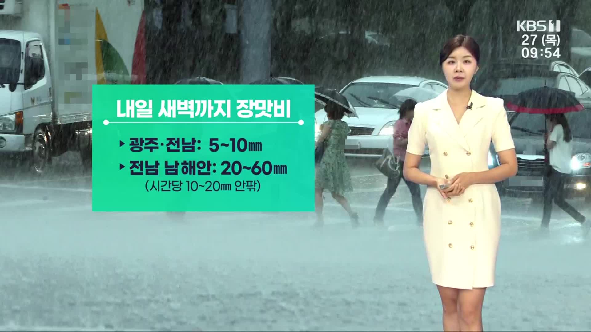 [날씨] 광주·전남 당분간 장맛비 오락가락…내일부터 더워져