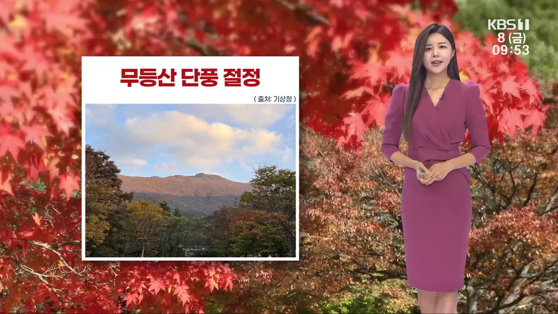 [날씨] 광주·전남 무등산 단풍 절정…주말까지 완연한 가을 날씨