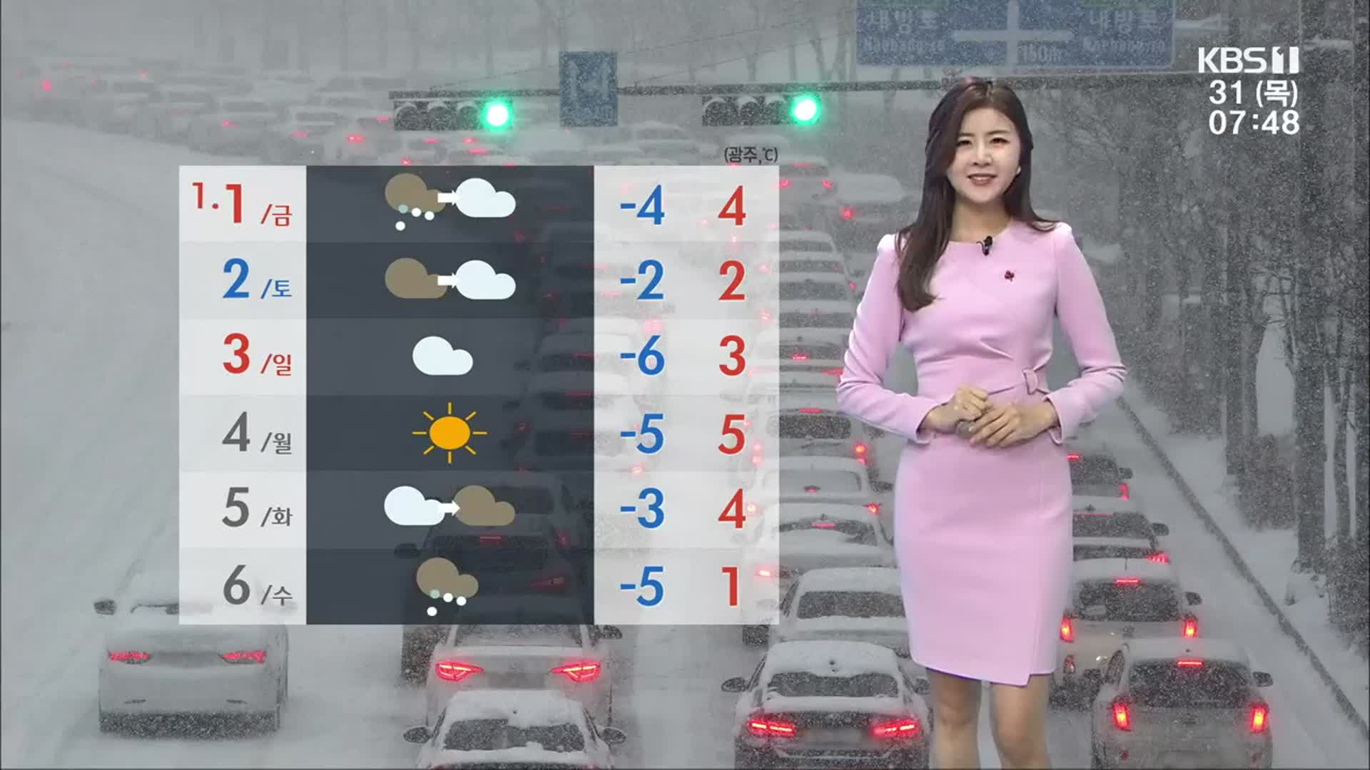 [날씨] 광주·전남 올겨울 들어 가장 추워…곳곳 대설특보