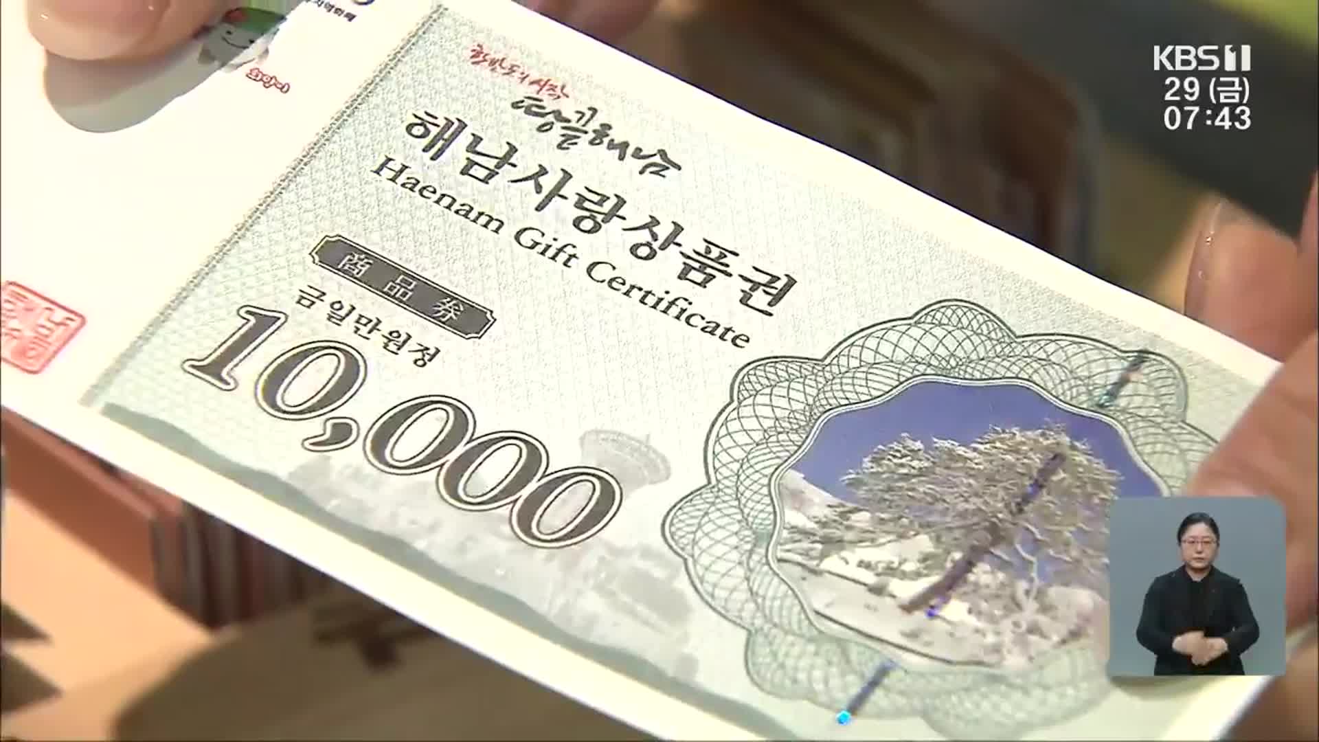 “지역사랑 상품권이 효자” 해남군의 혁신
