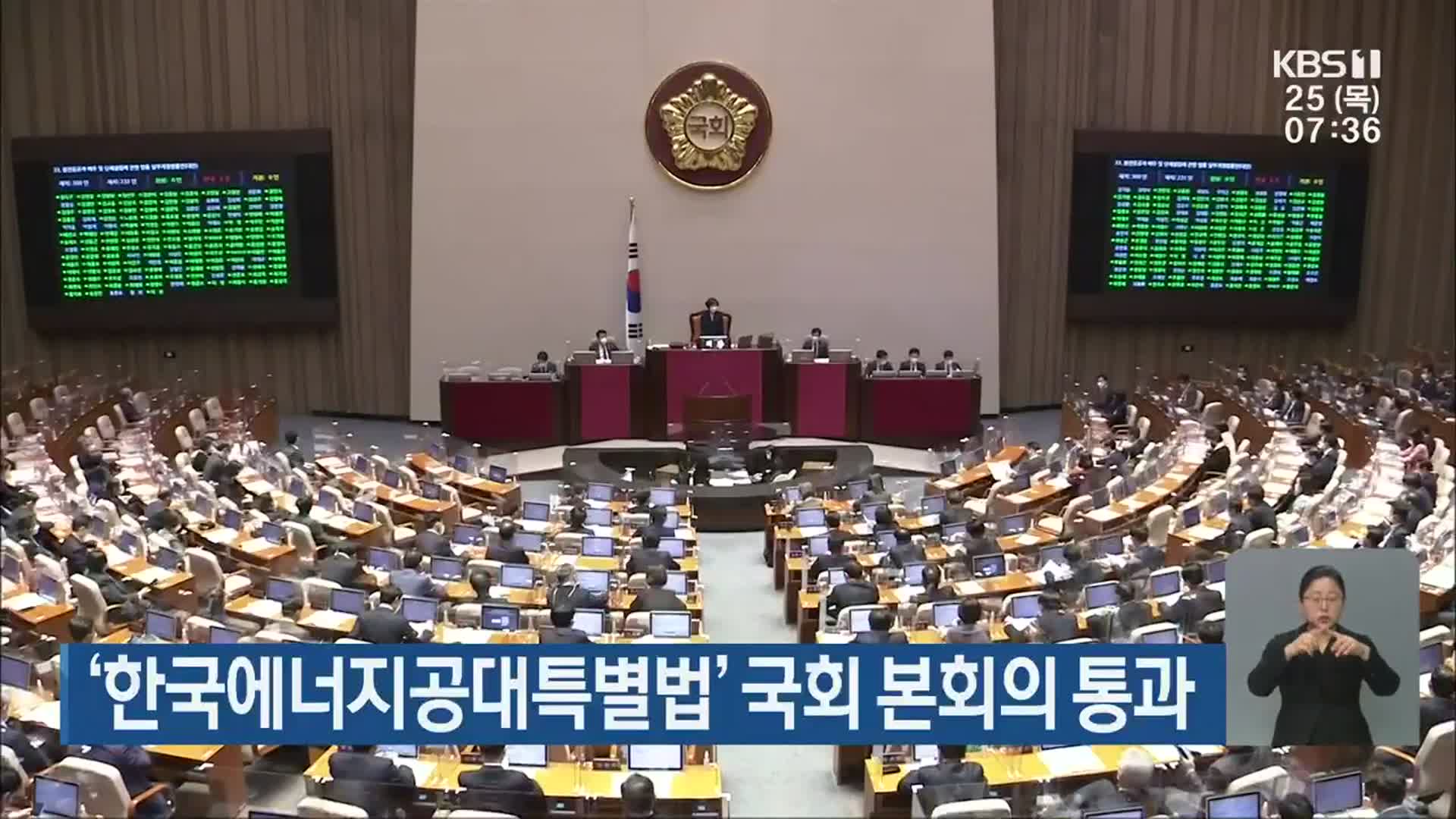 ‘한국에너지공대특별법’ 국회 본회의 통과