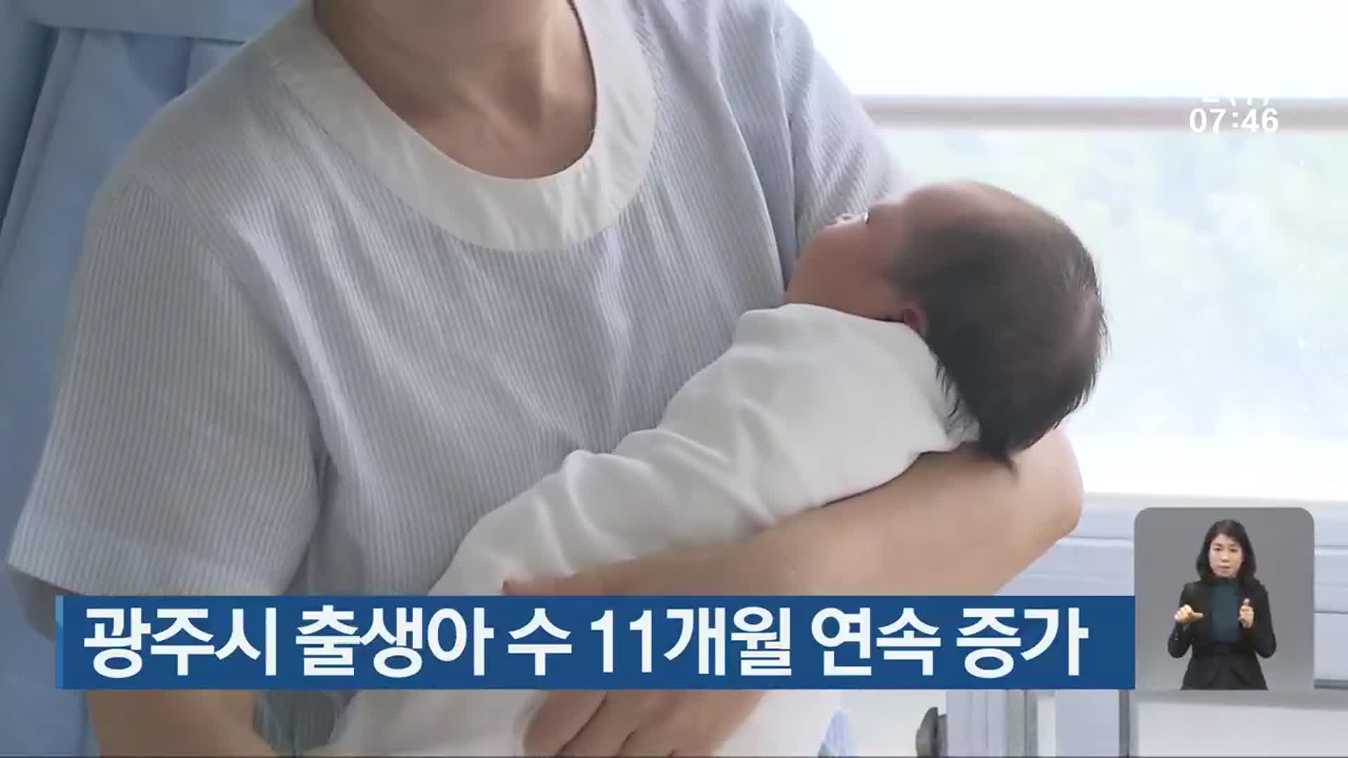 광주시 출생아 수 11개월 연속 증가
