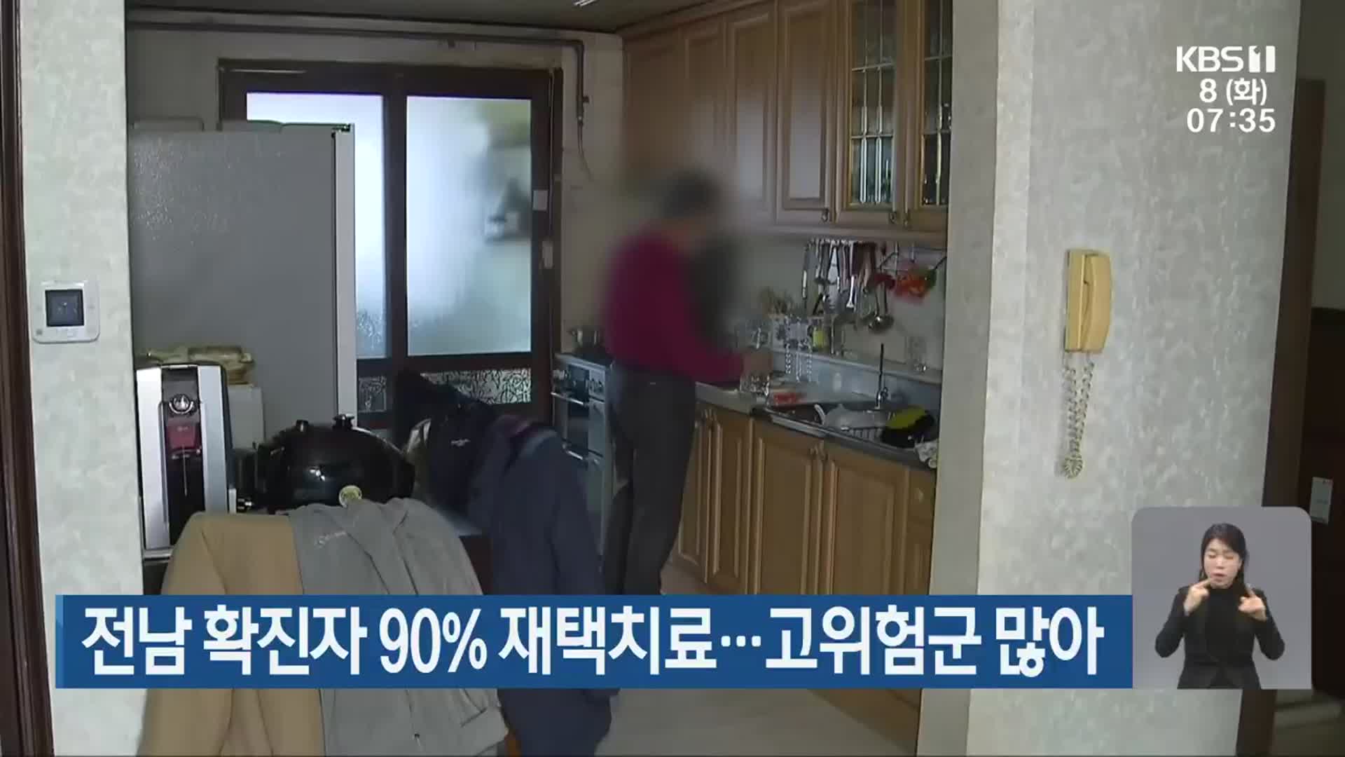 전남 확진자 90% 재택치료…고위험군 많아