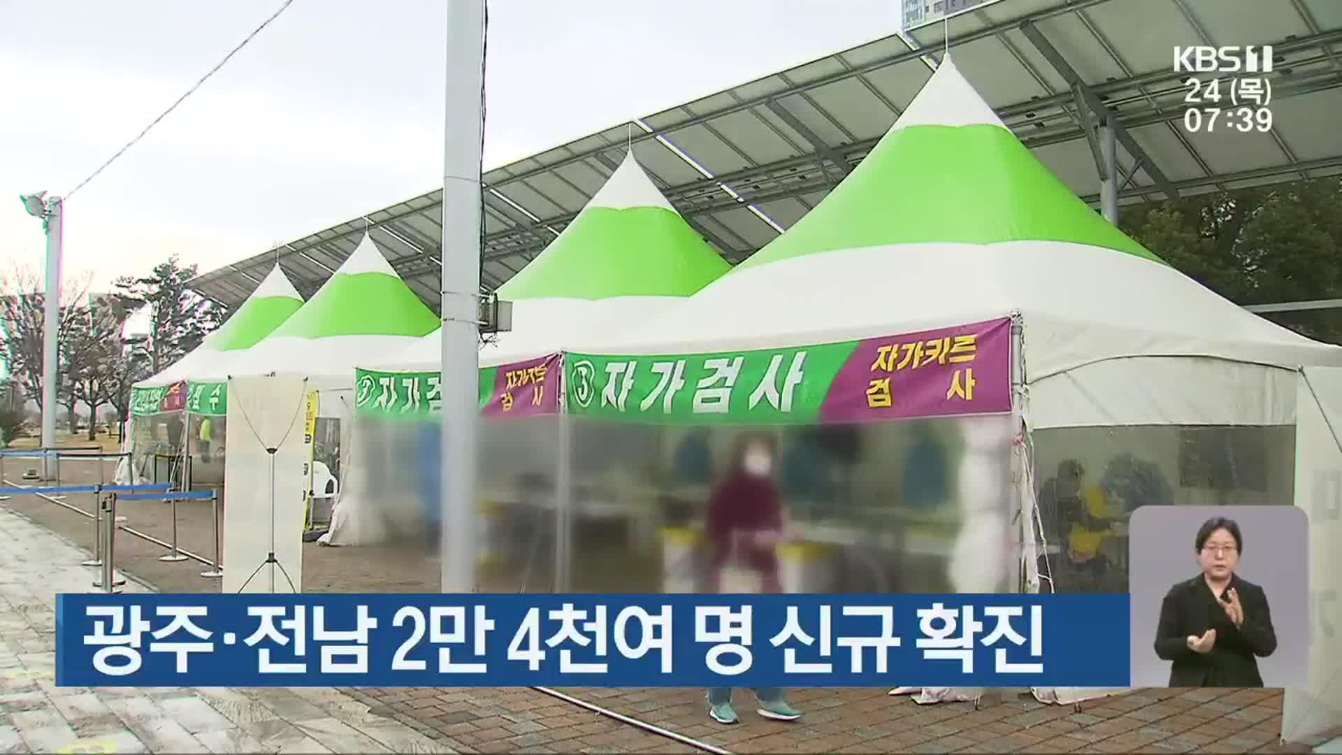 광주·전남 2만 4천여 명 신규 확진