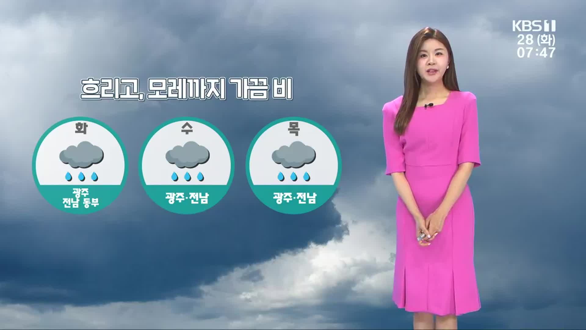 [날씨] 광주·전남 흐리고, 모레까지 가끔 비…내륙 폭염주의보