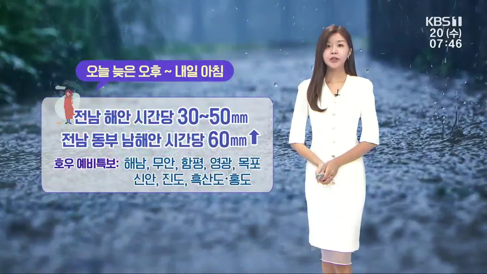 [날씨] 광주·전남 내일까지 가을비…해안 120mm↑많은 비 주의