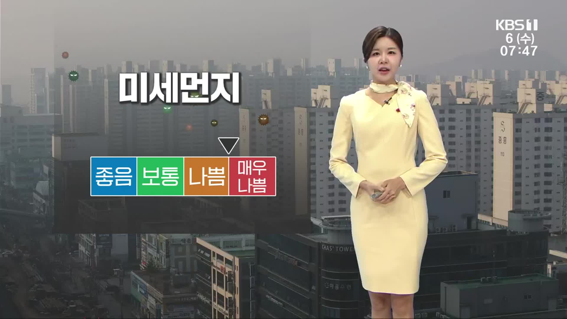 [날씨] 광주·전남 고농도 미세먼지 유입…오후부터 비