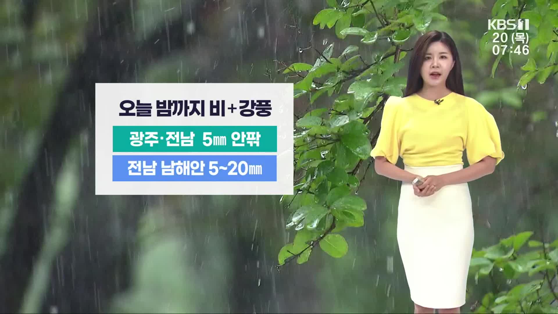 [날씨] 광주·전남 오늘 밤까지 가끔 비…주말 장마 시작