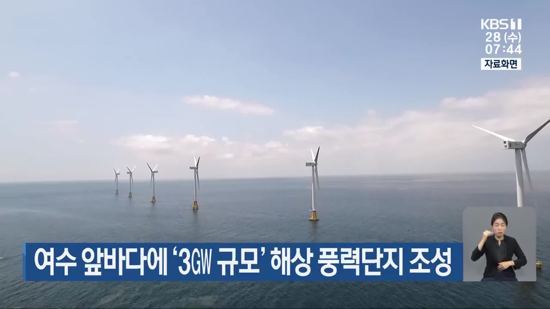 여수 앞바다에 ‘3GW 규모’ 해상 풍력단지 조성