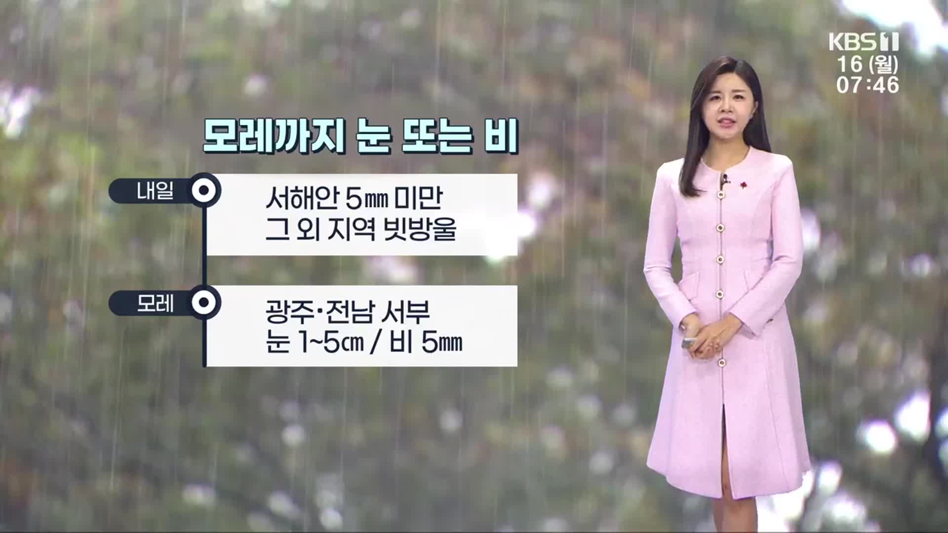 [날씨] 광주·전남 초겨울 추위…모레까지 눈비