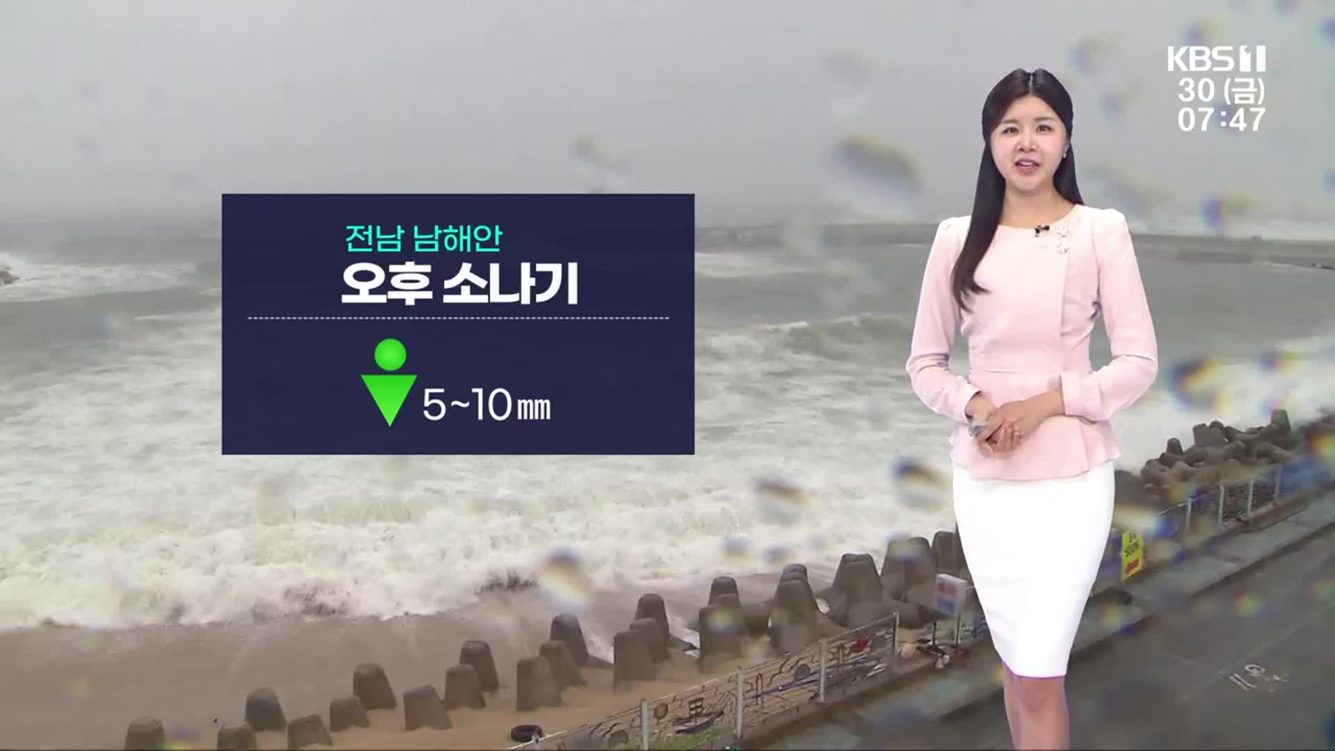 [날씨] 광주·전남 주말까지 초여름 더위…남해안 소나기