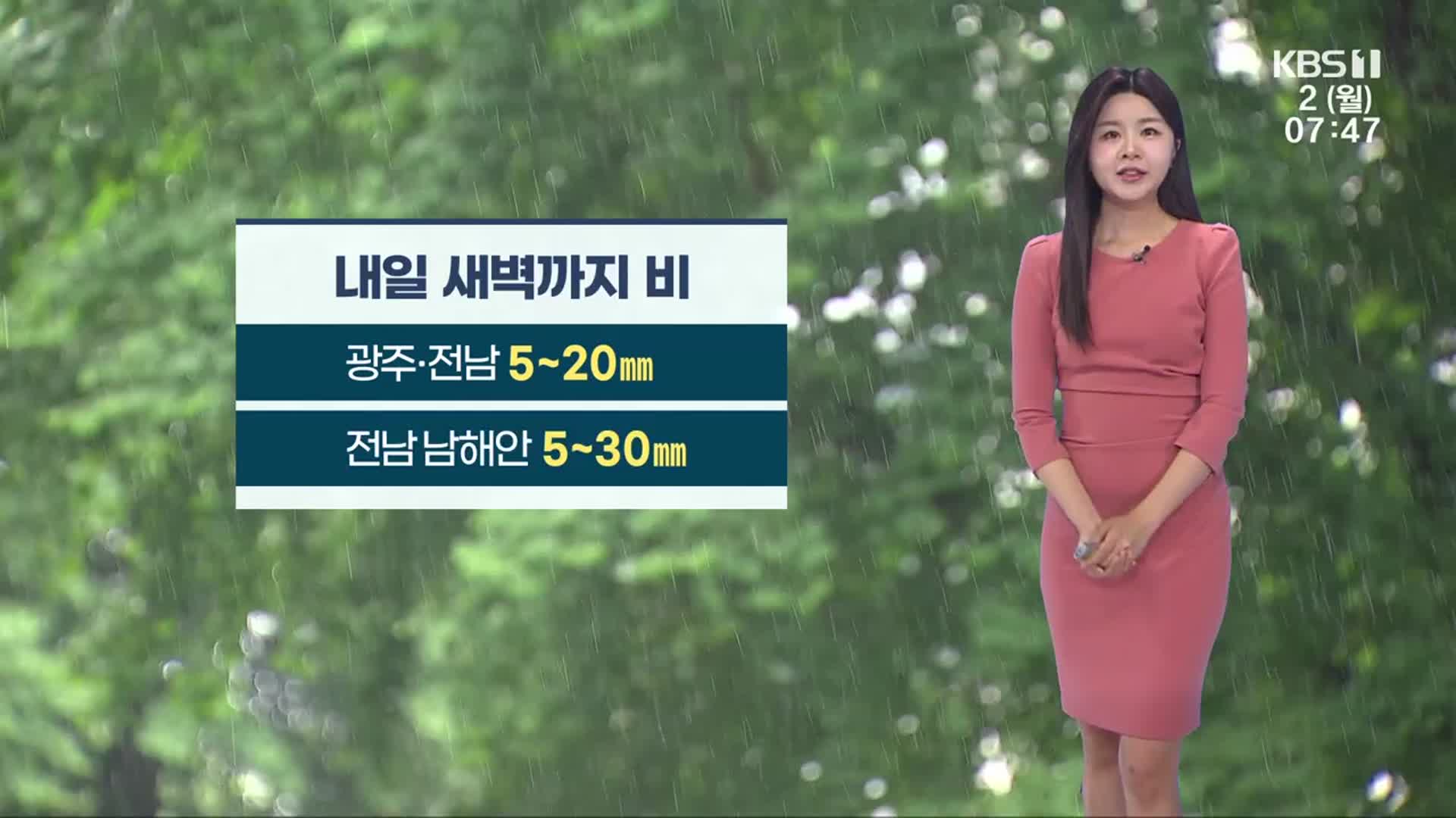 [날씨] 광주·전남 내일 새벽까지 비…더위 주춤