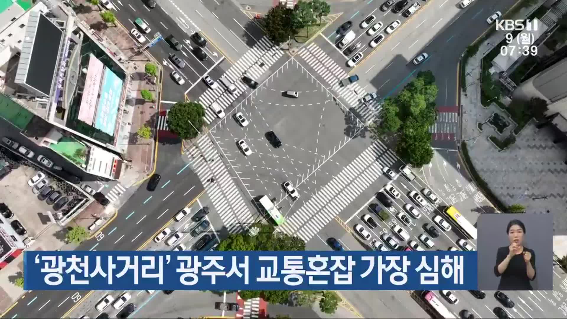 ‘광천사거리’ 광주서 교통혼잡 가장 심해