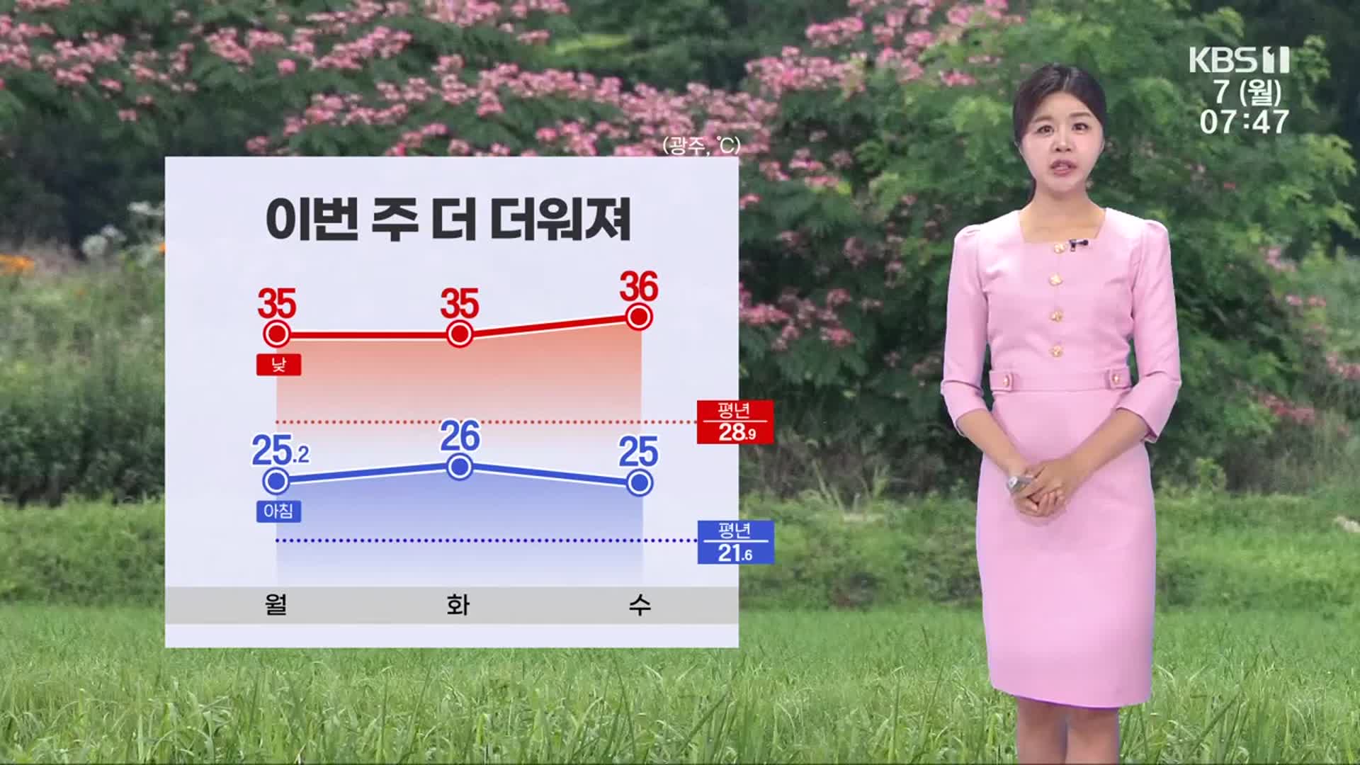 [날씨] 절기 소서, 광주·전남 한낮 35도 무더위