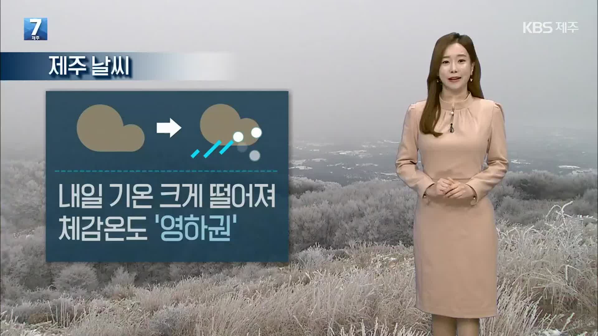 [날씨] 제주 내일 기온 크게 떨어져…밤부터 ‘눈·비’