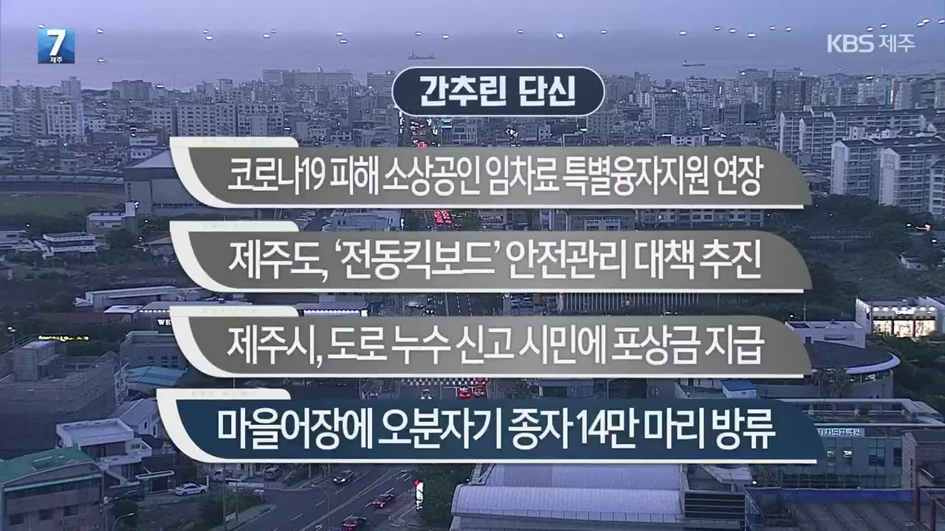 [간추린 단신] 코로나19 피해 소상공인 임차료 특별융자지원 연장 외