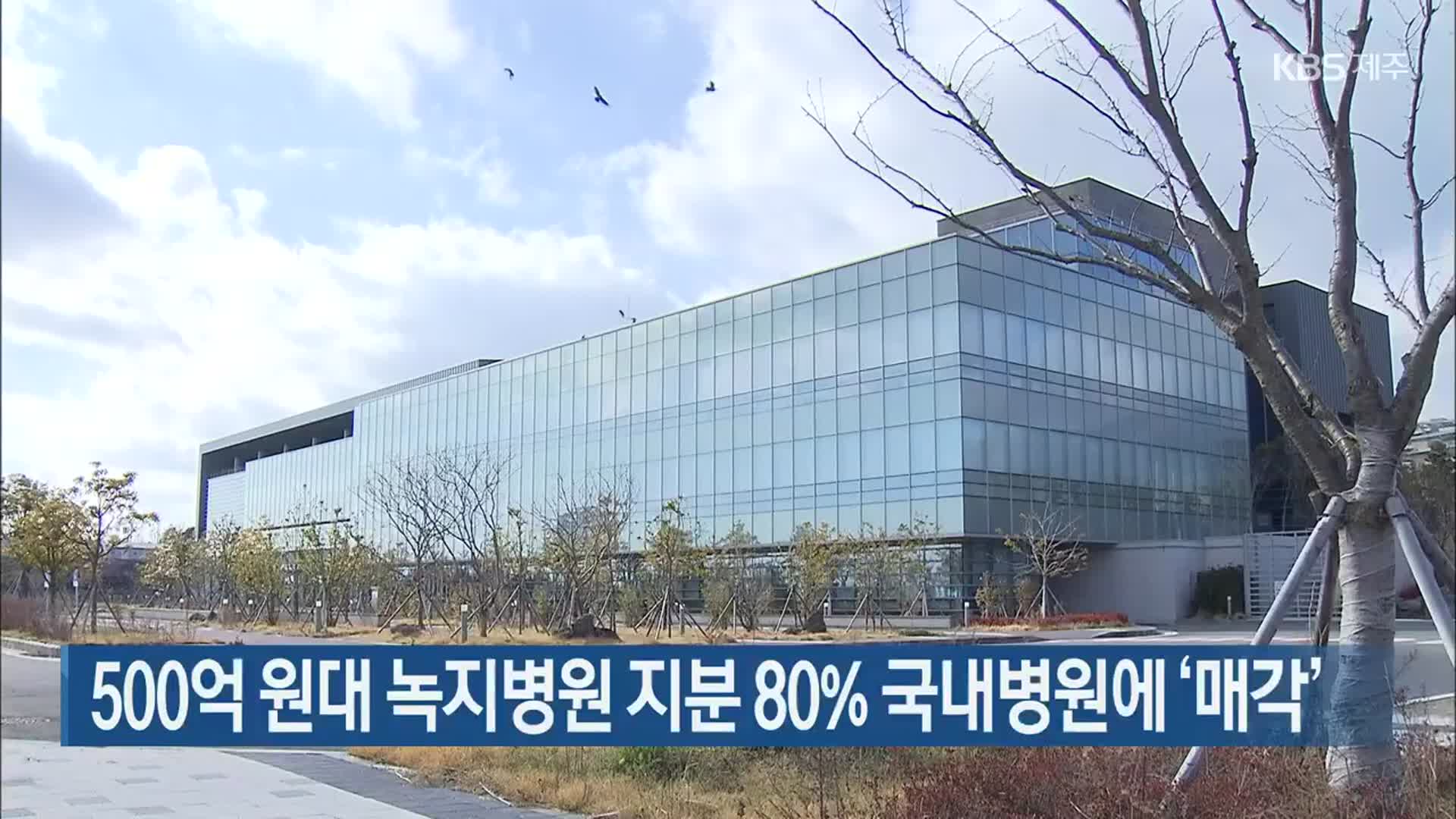 500억 원대 녹지병원 지분 80% 국내병원에 ‘매각’