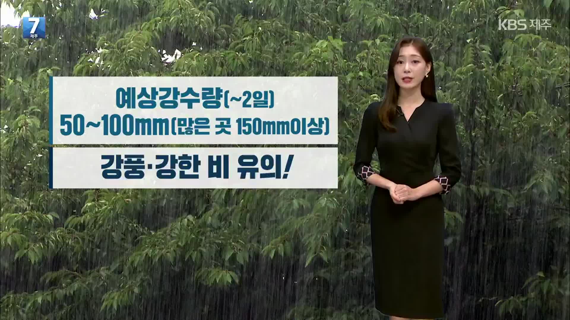 [날씨] 제주 내일 오후부터 최대 150mm 비…태풍 ‘힌남노’ 위치는?