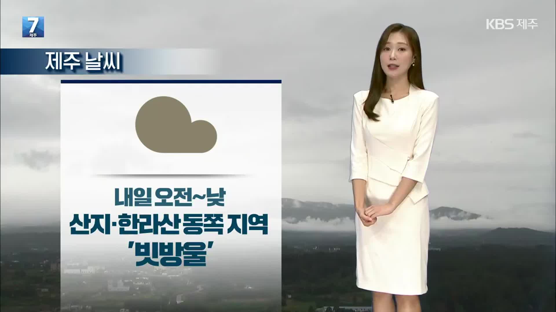 [날씨] 제주 산지·한라산 동부 내일 오전~낮 빗방울