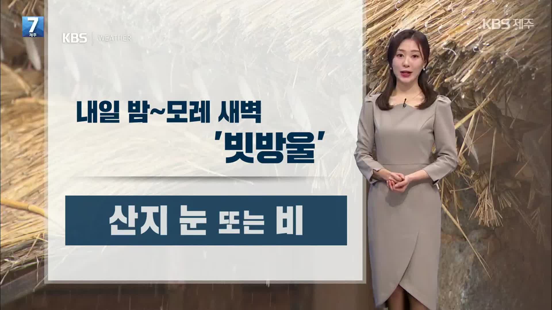 [날씨] 제주 찬바람 잦아들어…내일 밤~모레 새벽 ‘빗방울’