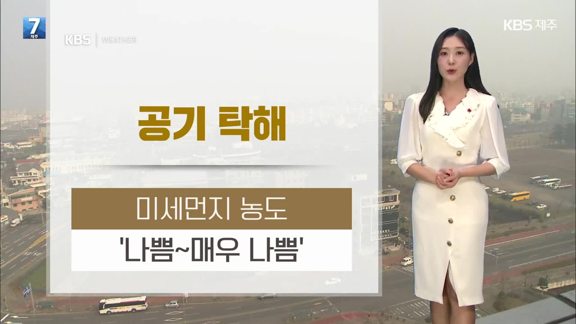 [날씨] 제주 오늘 밤까지 공기 탁해…내일 다시 맑고, 공기질 회복