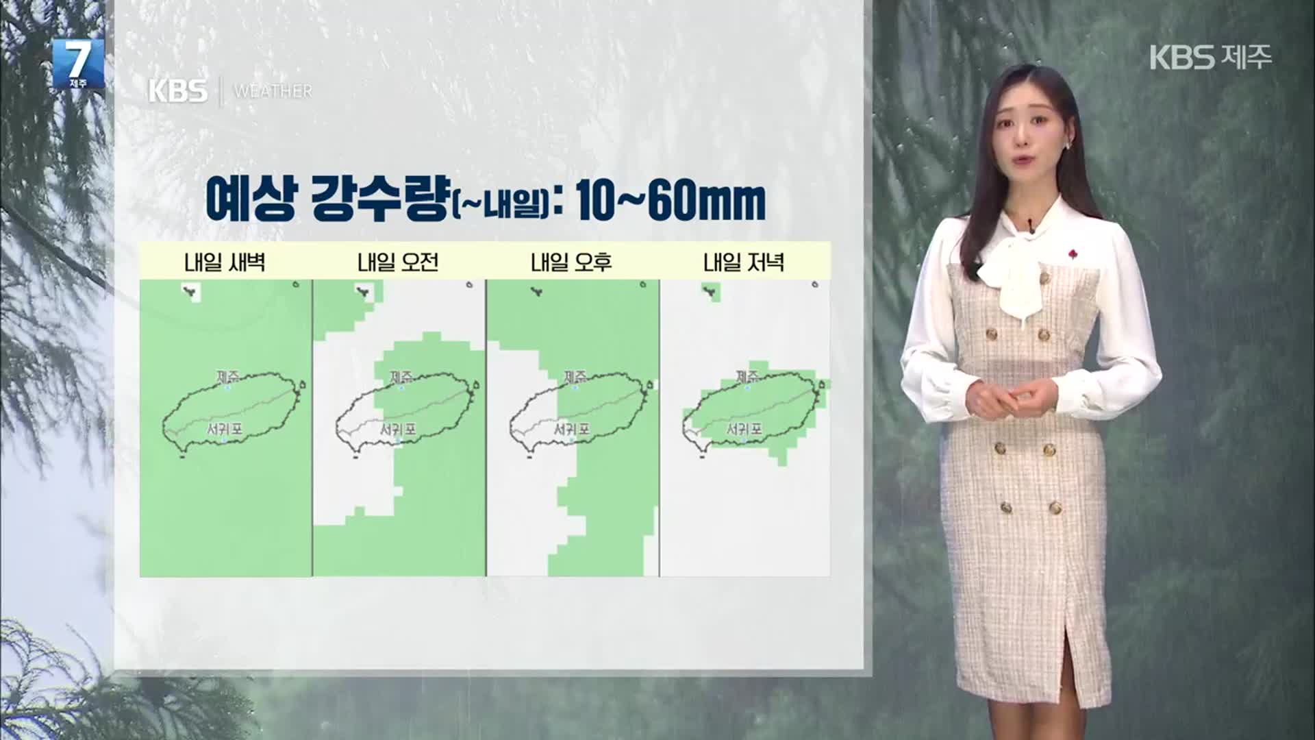 [날씨] 내일까지 제주 최대 60mm 비…강한 바람 주의!