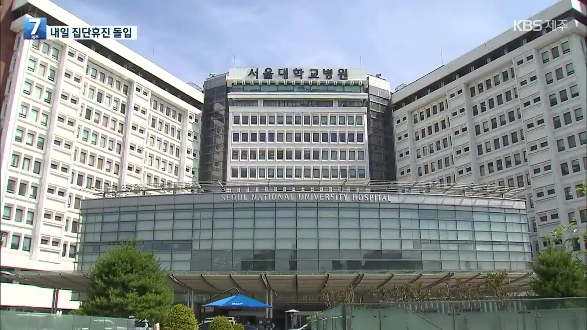 서울대병원 교수 오늘부터 집단휴진…내일 의협도 휴진 돌입
