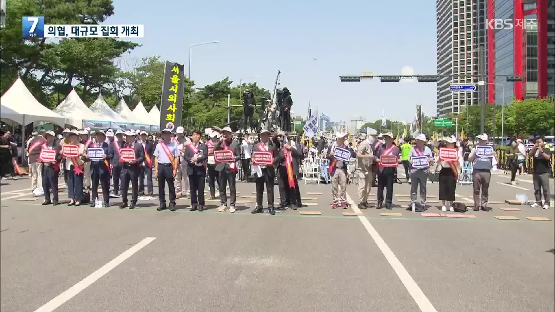 ‘집단 휴진 강행’ 의협, 오늘 여의도에서 대규모 집회 개최