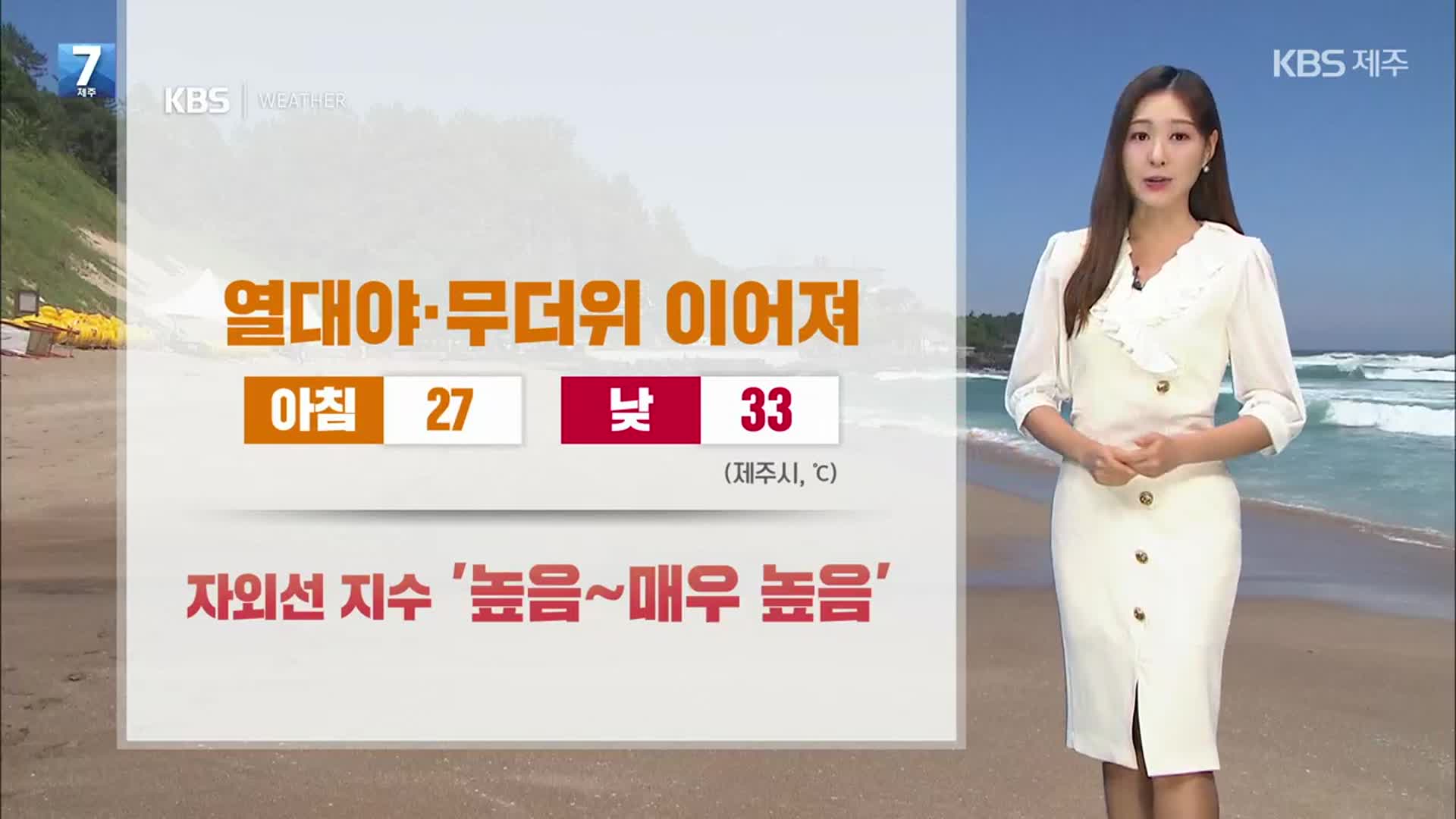 [날씨] 제주 내일도 무더위·열대야 이어져…강한 바람 주의