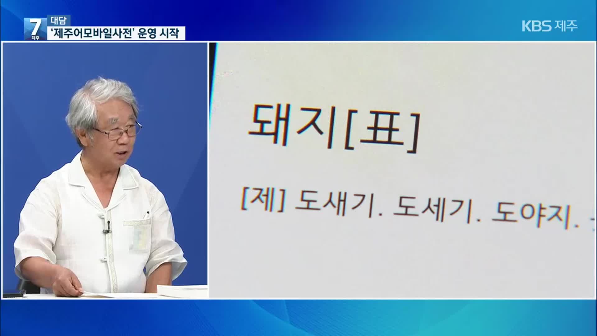 [대담] “제주어 손쉽게 찾아요”…‘제주어모바일사전’ 서비스