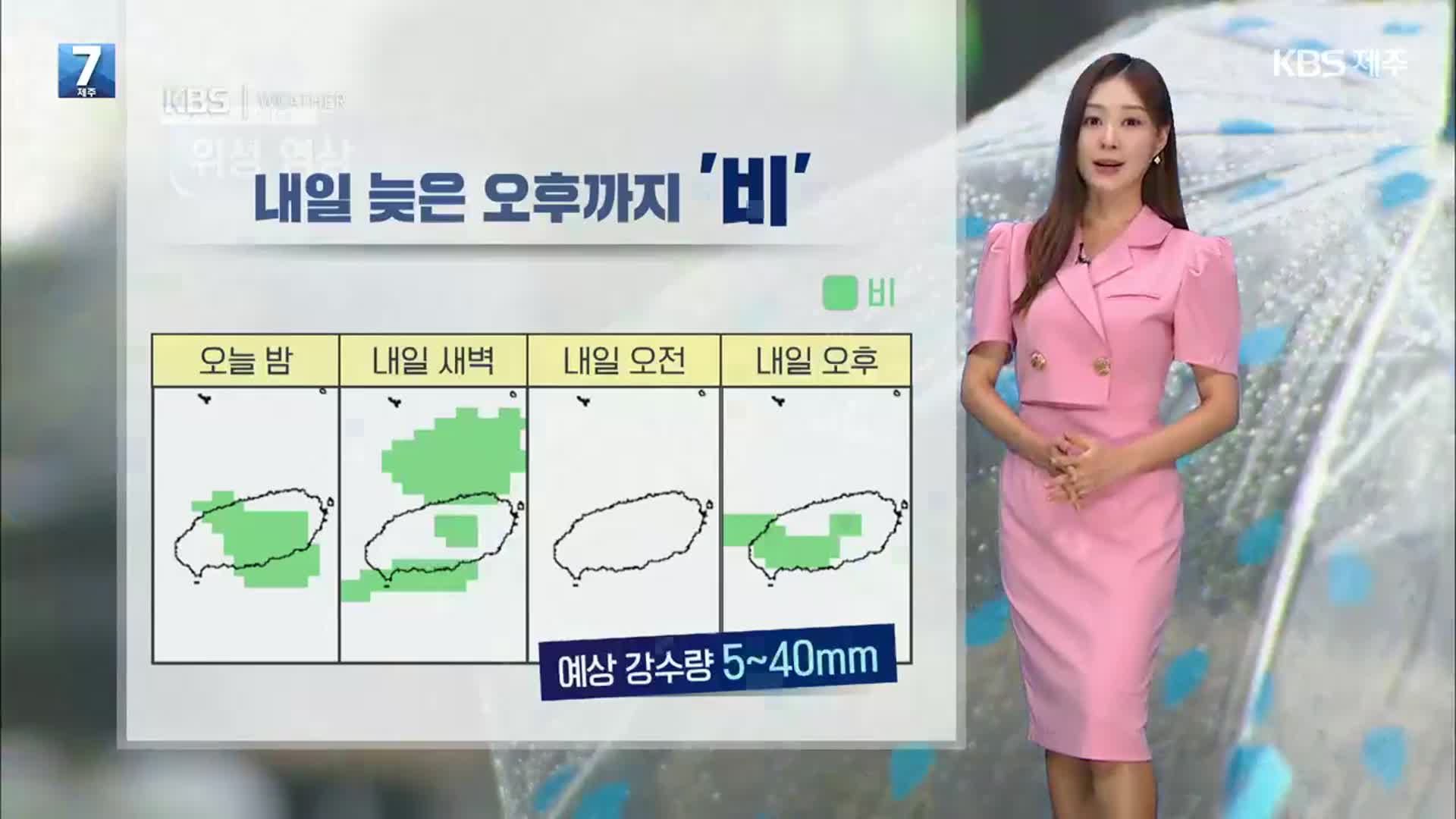 [날씨] 제주 내일 늦은 오후까지 비…열대야·한낮 32도 늦더위