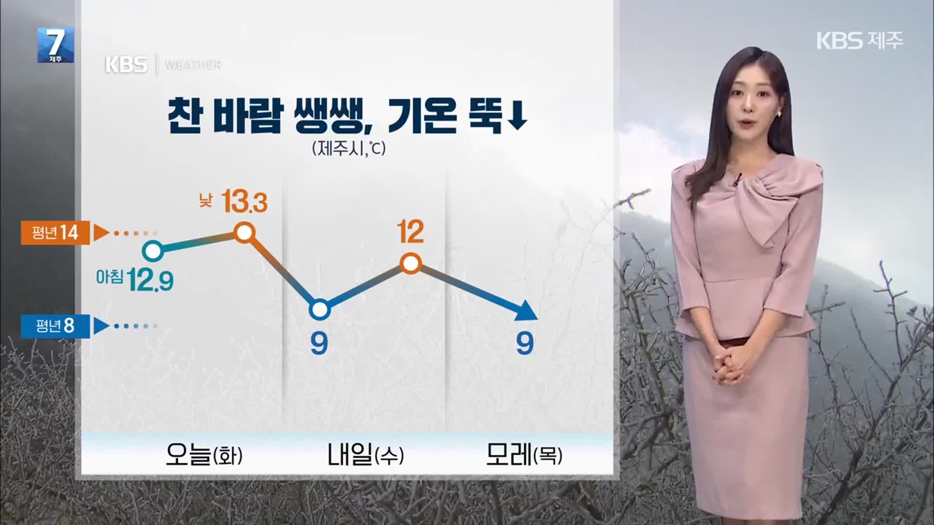 [날씨] 제주 찬 바람 쌩쌩, 추워요…내일 한라산 첫눈, 해안엔 비