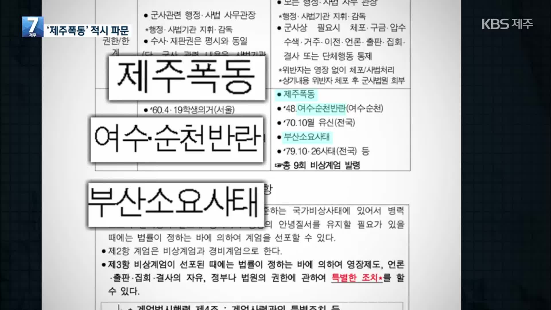 계엄 모의 문건에 나온 ‘제주폭동’ 파문…시민사회 반발