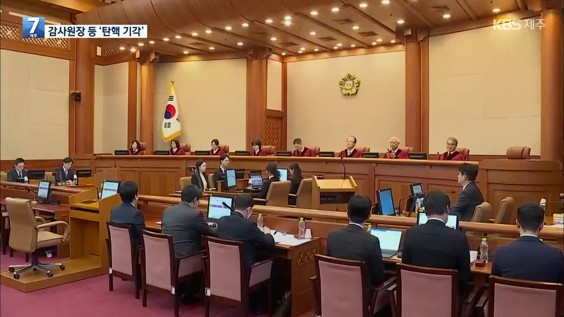 헌재, 감사원장·중앙지검장 탄핵 모두 ‘전원 일치’ 기각
