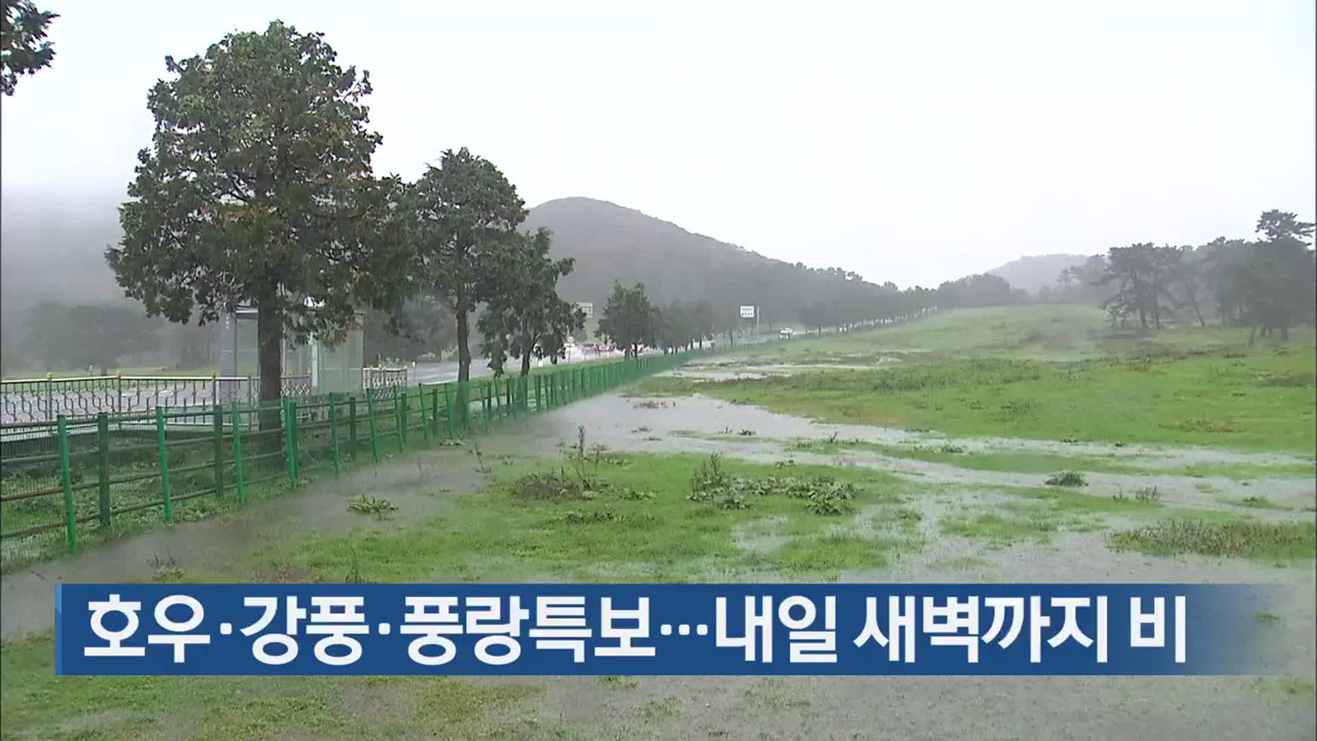 제주 호우·강풍·풍랑특보…내일 새벽까지 비